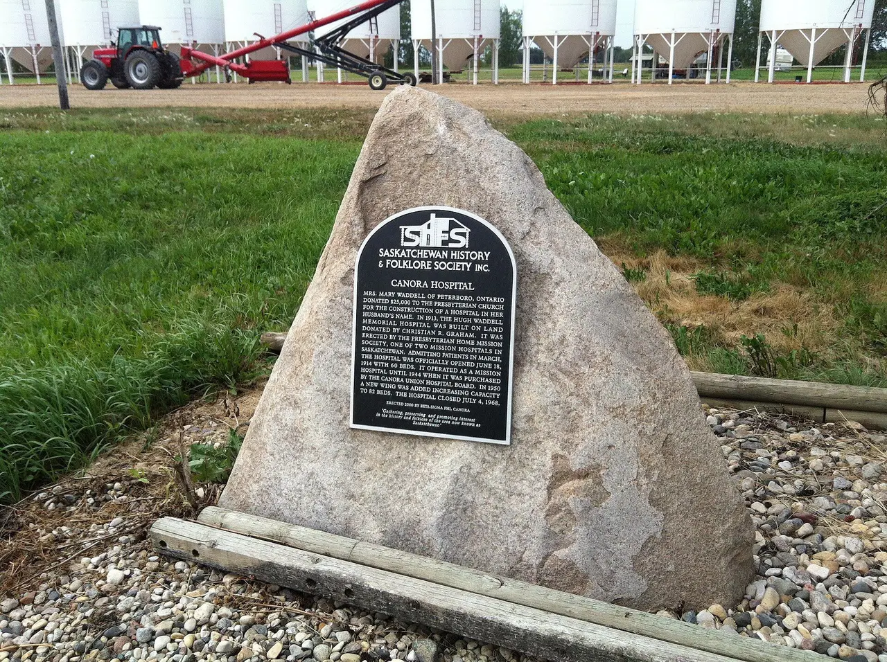 Canora Hospital historical marker, 2013